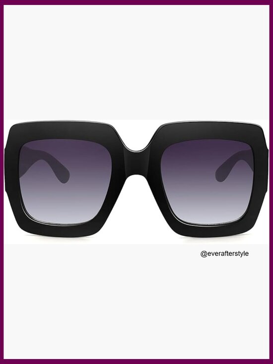Oversized Square Sunglasses UV400 Protection Retro Modern Style main image 5
